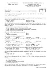 Đề 2 kiểm tra trắc nghiệm (bài số 2) năm học  2014 - 2015 môn hóa 11 (30 câu trắc nghiệm)